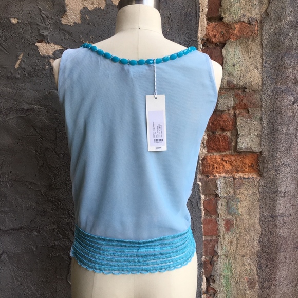 LUCA LUCA EMBELLISHED BEADED MESH TOP - Picture 3 of 8